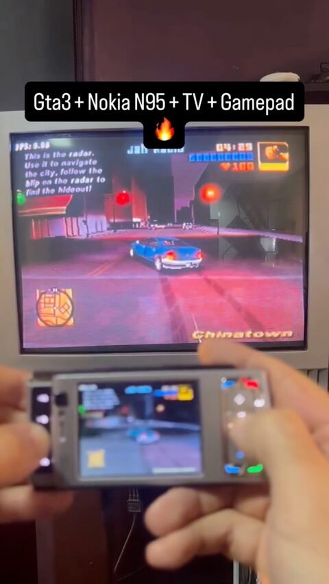 Gta3 + Nokia N95 + TV + Gamepad = 🔥