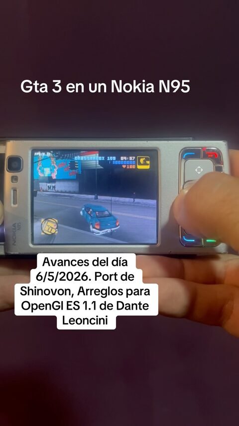 GTA 3 on a Nokia N95, progress from 6/5/2026
